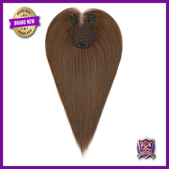 Human Hair Topper with Lace Base 3.15x4.53 Inches Clip-in Volume Styling